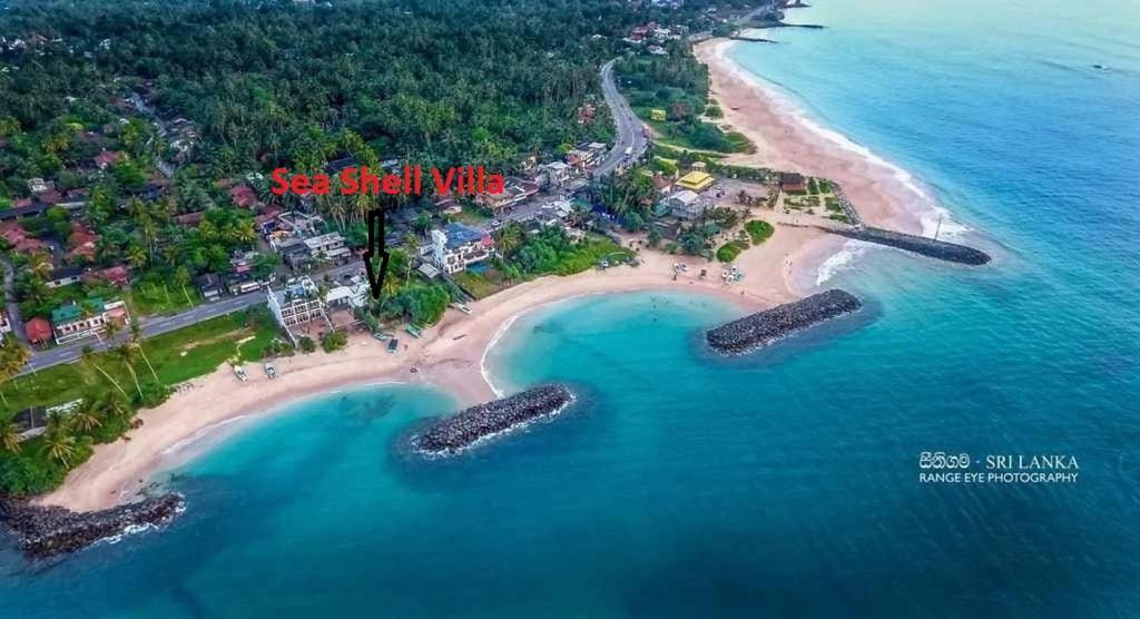 Sea Shell Villa Hikkaduwa 2 Separate Cabanas Ocean Front Villa Ngoại thất bức ảnh