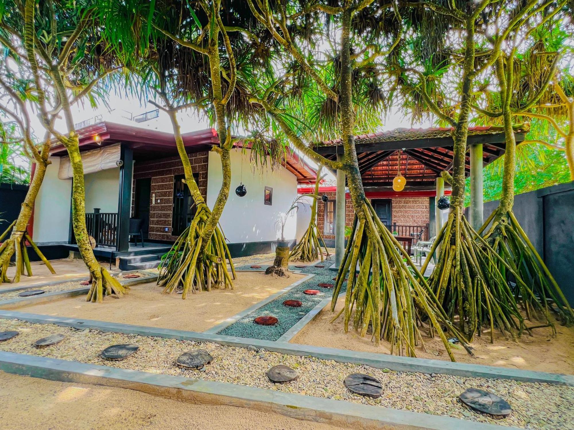 Sea Shell Villa Hikkaduwa 2 Separate Cabanas Ocean Front Villa Ngoại thất bức ảnh